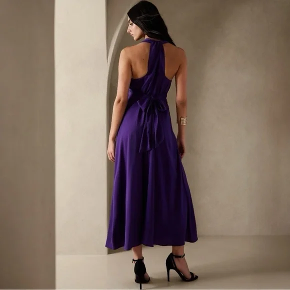 NWT Banana Republic WRAP-WAIST MAXI DRESS - Picture 2 of 3